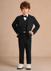 Oliver Black Boys 5-Piece Suit With Bow Tie
