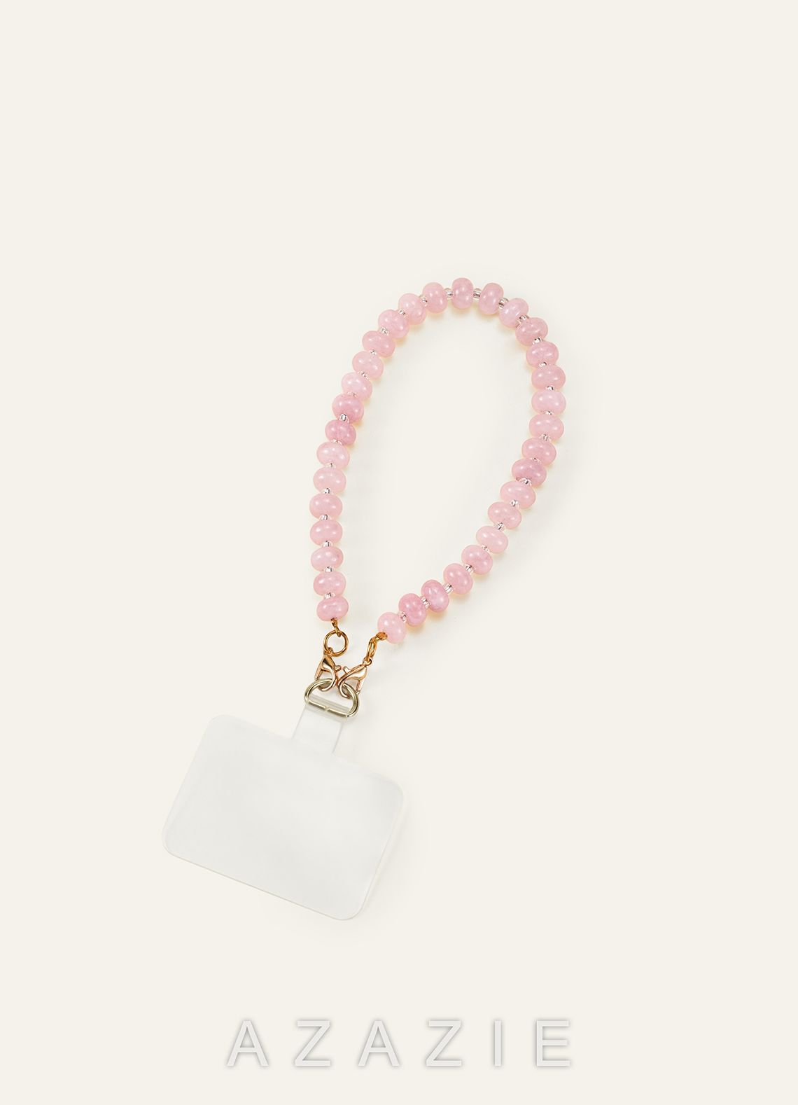 Natural Stone Bag Strap Charm Beads Embellished Phone Chain