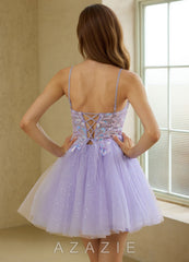 Glissea Purple Mini Dress