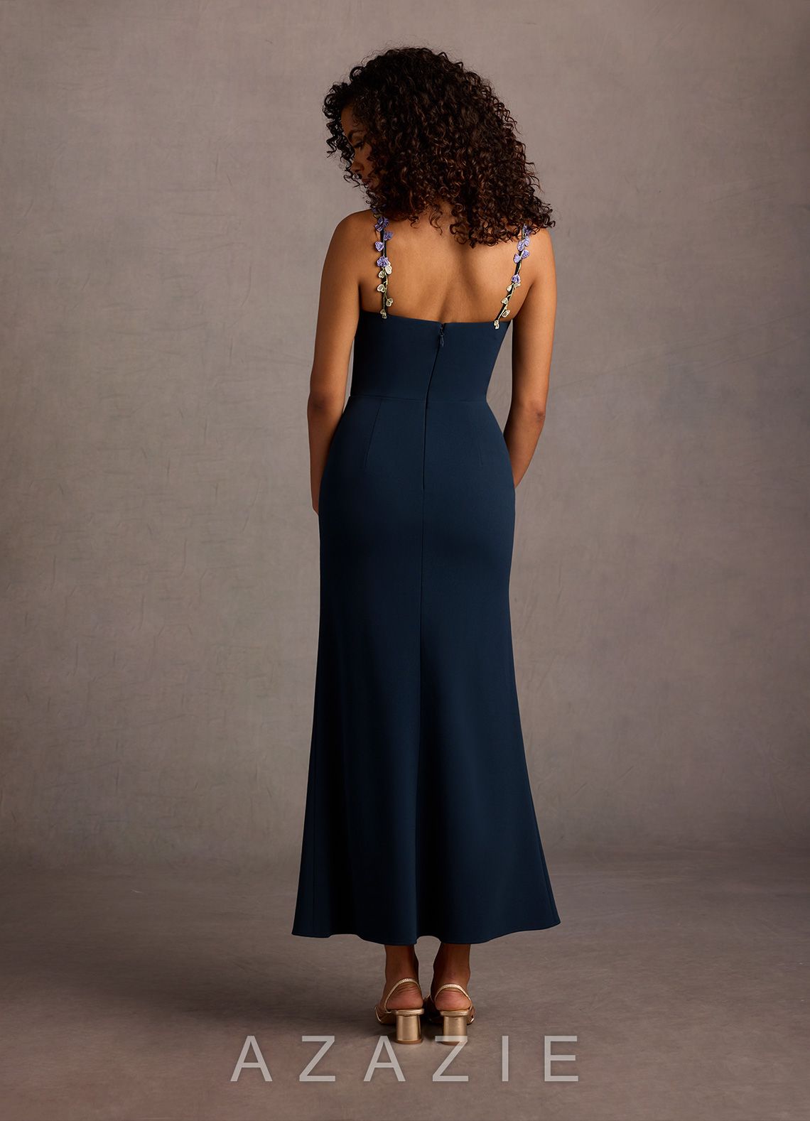 Jalise {color} Floral Neckline Maxi Dress  sp_navy/multi_#nm134264