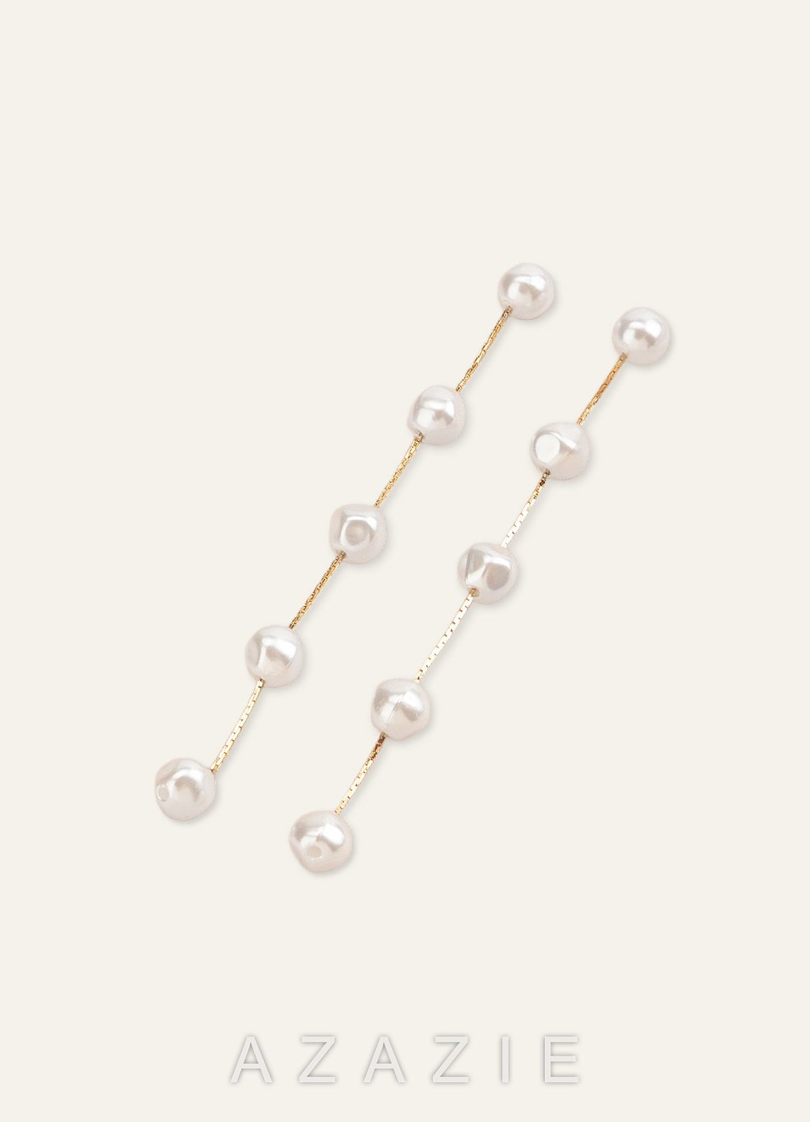Vintage Pearl Tassel Earrings  gold