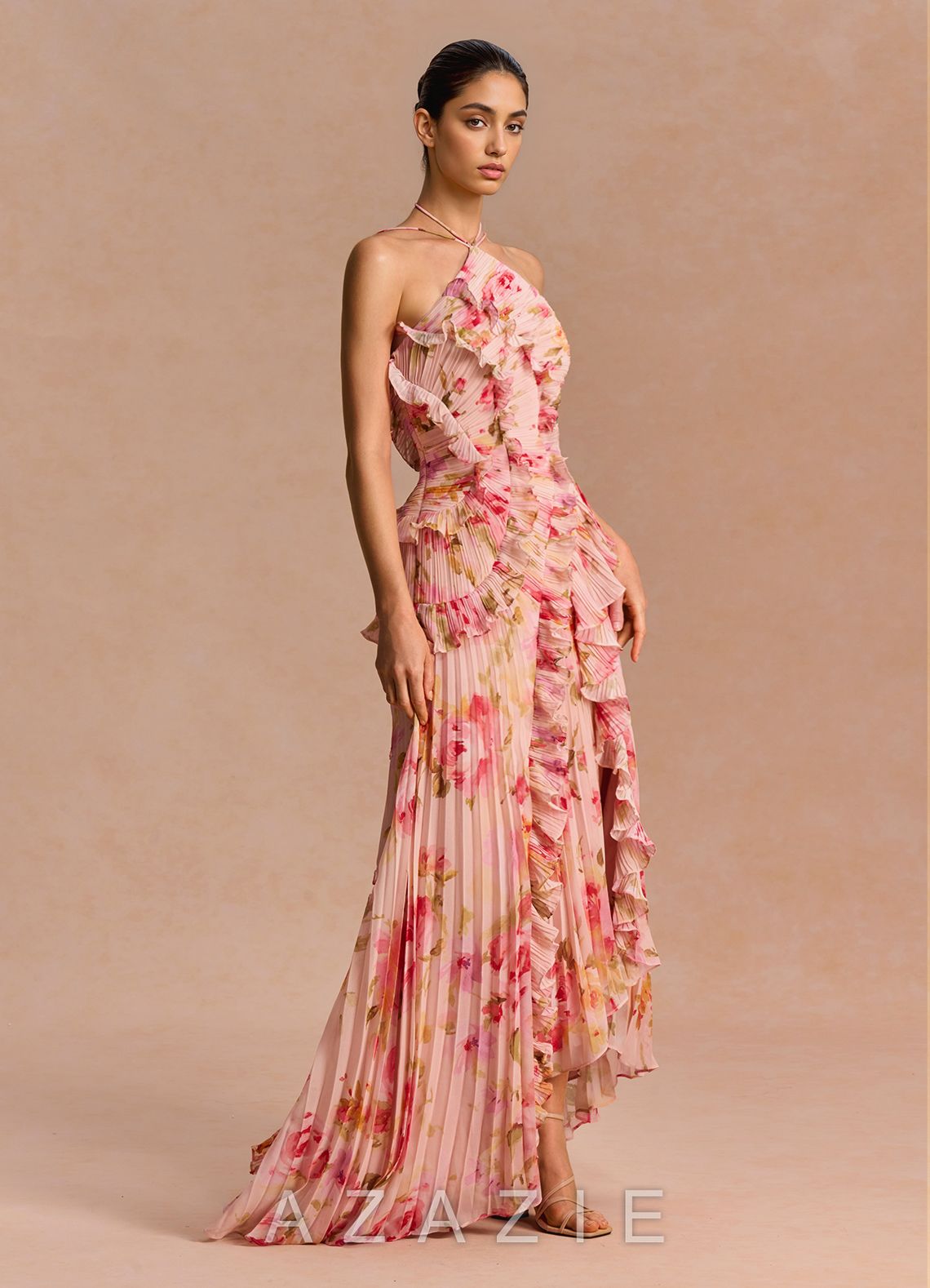 Hatsu {color} Maxi Dress  sp_bouquet_floral_#bf134422