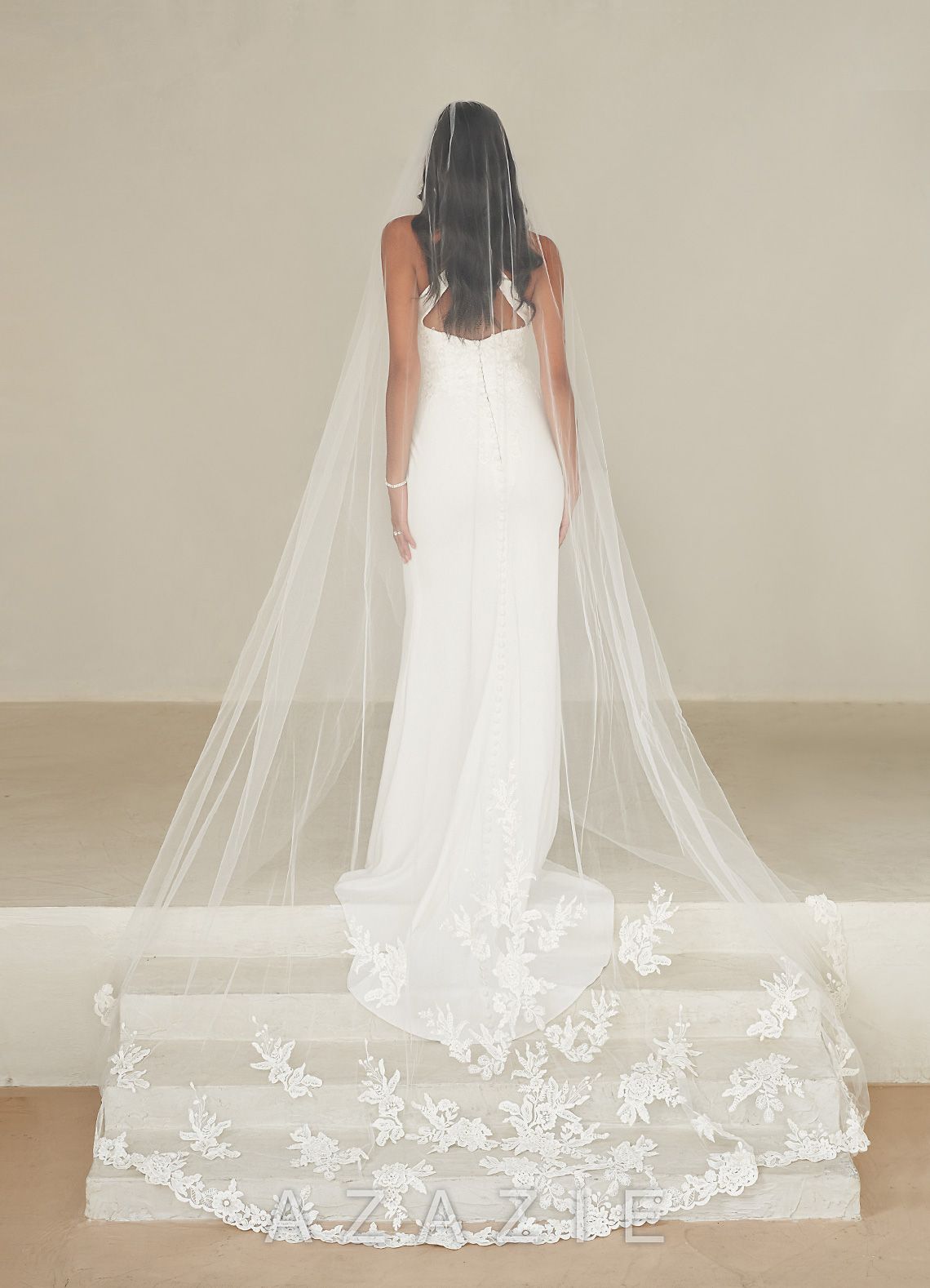 The Charity Cathedral Veil with Glimmering Lace