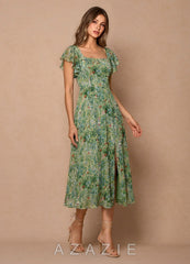 Talia {color} Midi Dress  sp_green_floral_#gf134901