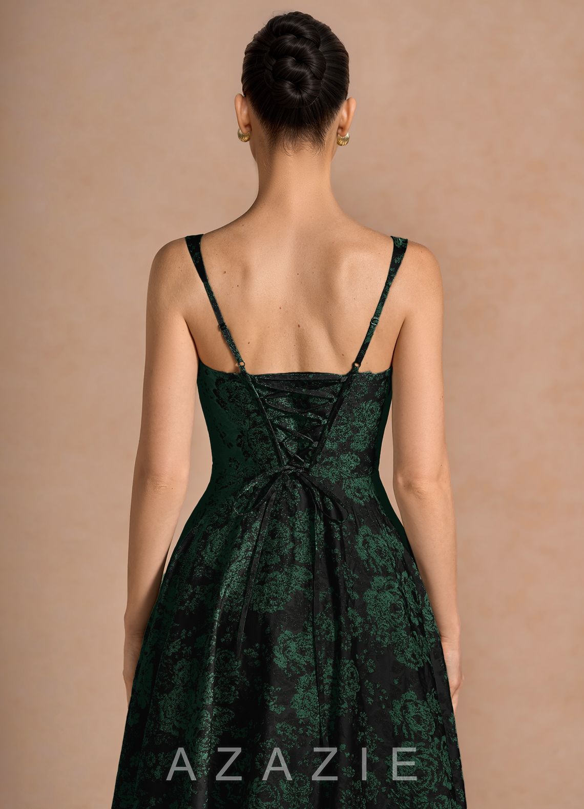 Amity {color} Midi Dress  sp_emerald_black_#eb134985