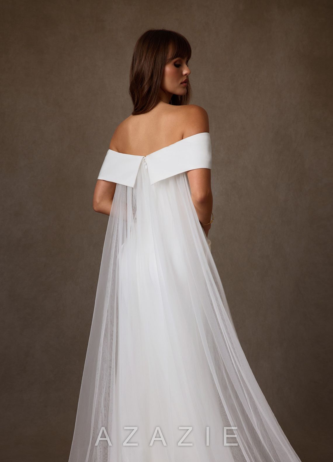 Azazie Chandler Diamond White Sheath Crepe Back Satin Dress diamond_white