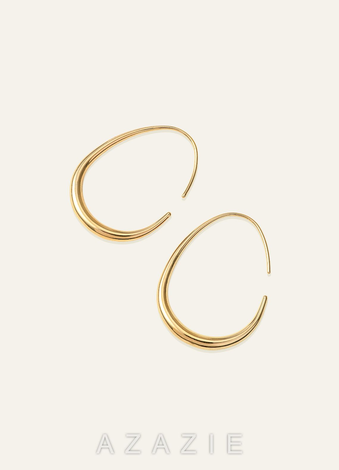Sculpted Teardrop Hoop Earrings