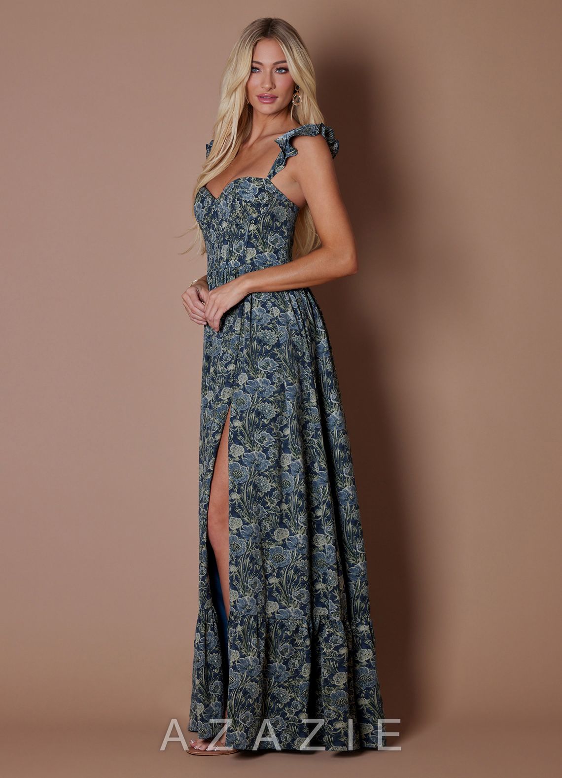 Kerra {color} Maxi Dress  sp_indigo_bloom_#ib134233