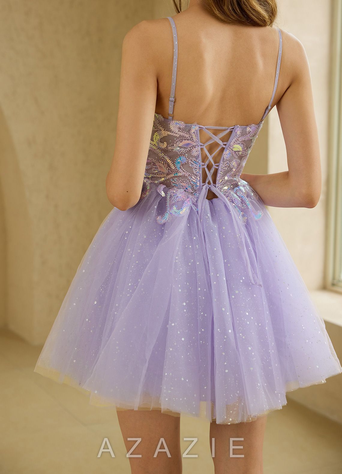 Glissea Purple Mini Dress