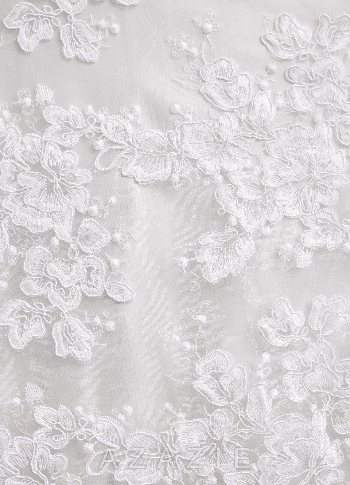 Azazie Skylar Diamond White A-Line Sweetheart Neckline Lace Dress diamond_white