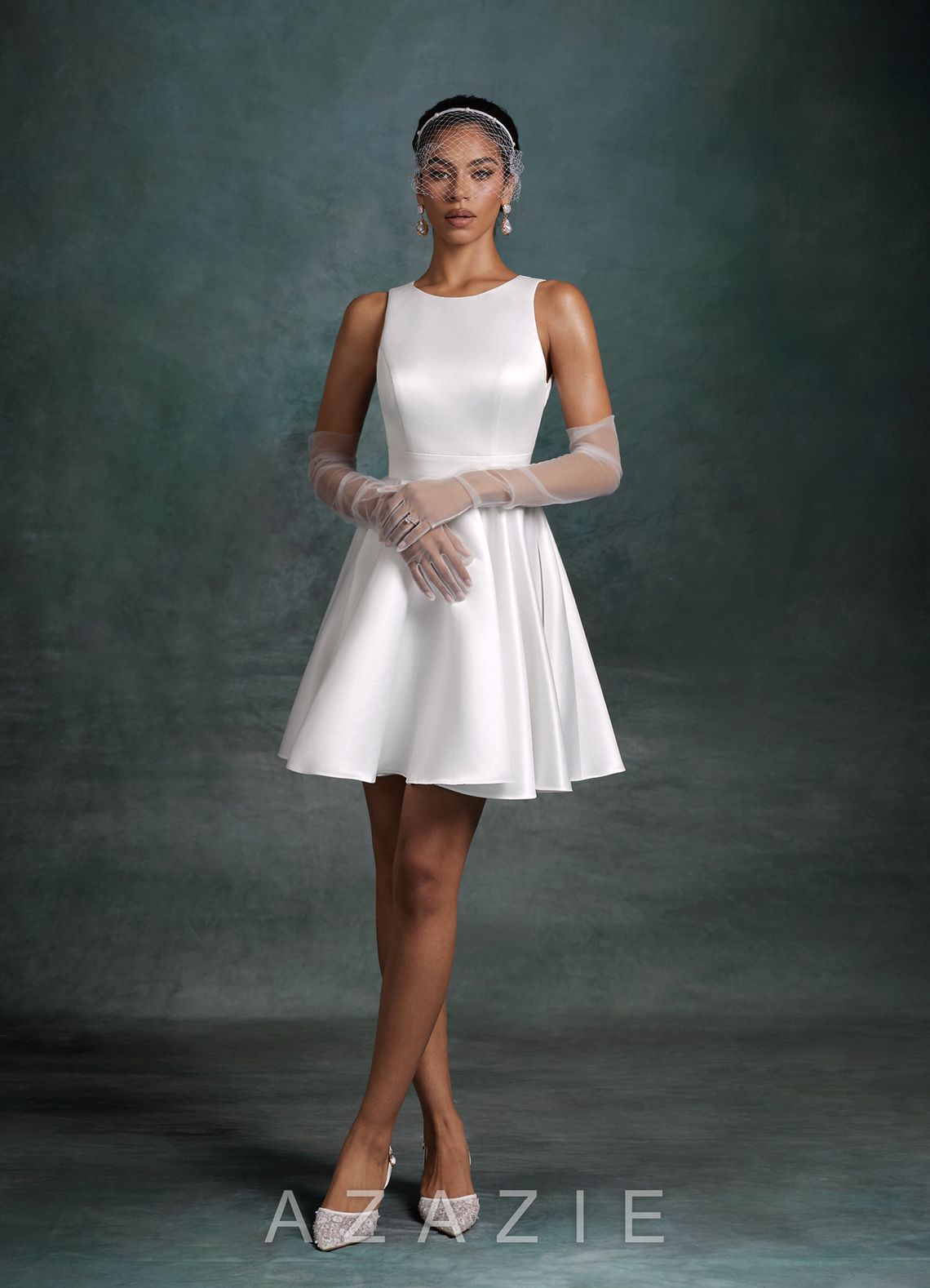 Azazie Alanna Diamond White A-Line Satin Dress diamond_white