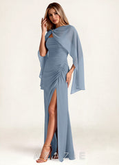 Azazie Matching Chiffon Cape with Metal Ring Clasp