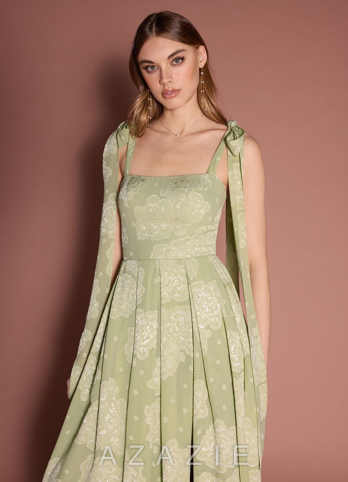 Anesa {color} Bow Maxi Dress  sp_celadon_#cn134718