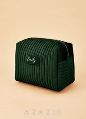 Personalized Name Makeup Bag  dark_green