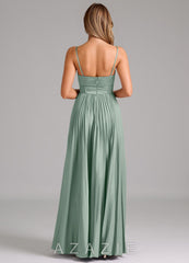 Azazie Akiko Agave A-Line Sweetheart Neckline Stretch Satin Dress agave