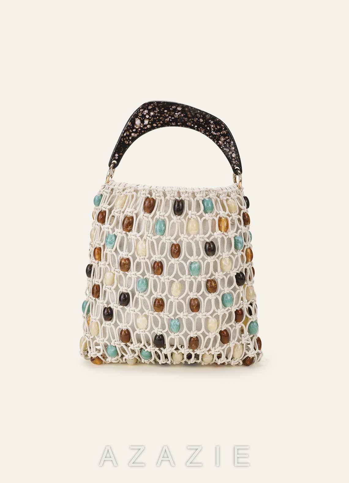 Handwoven Beaded Handbag Bag with Drawstring Pouch