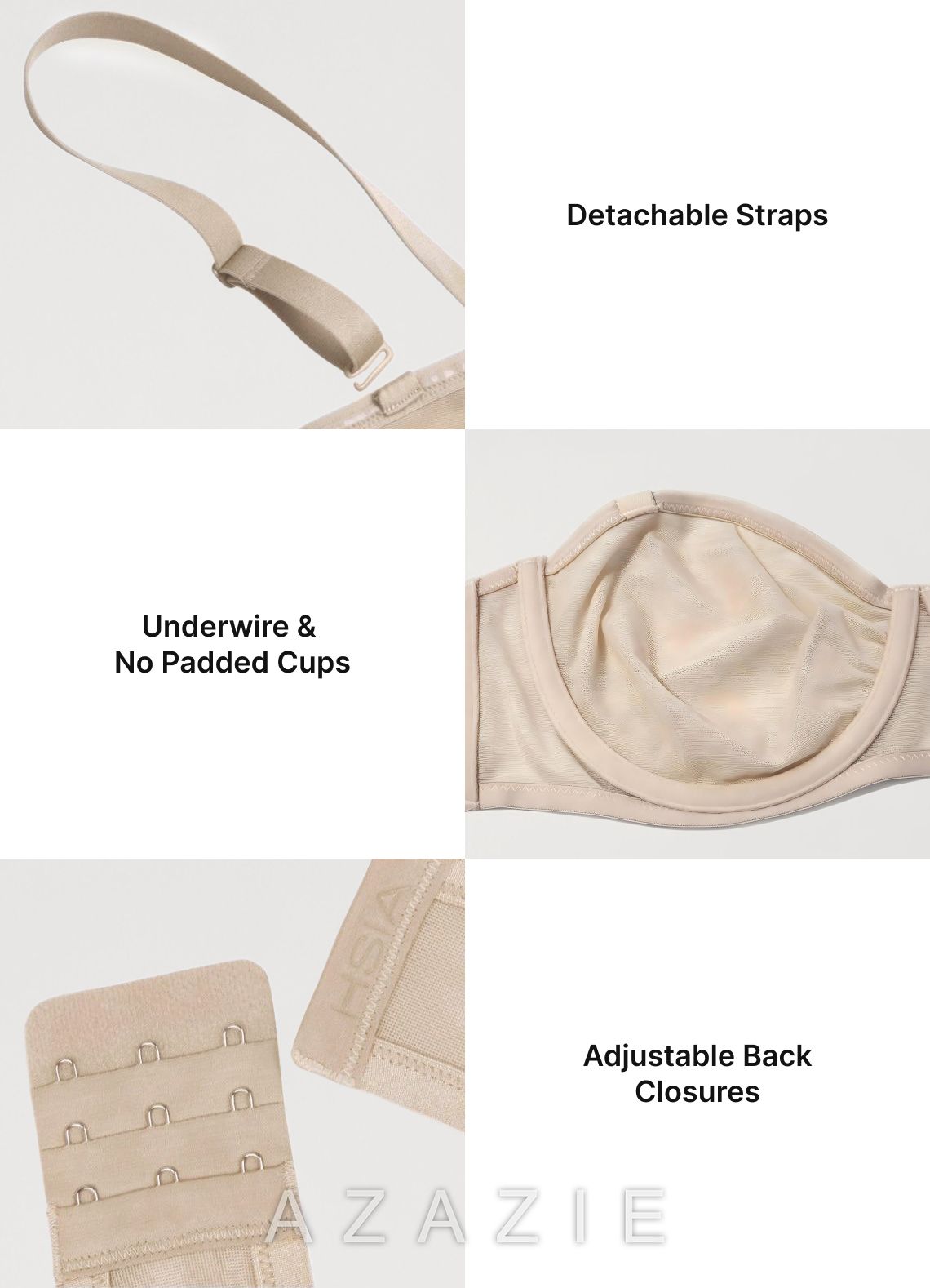 Full Sizes Underwire Shaping Mesh Bra (No Padding)  nude