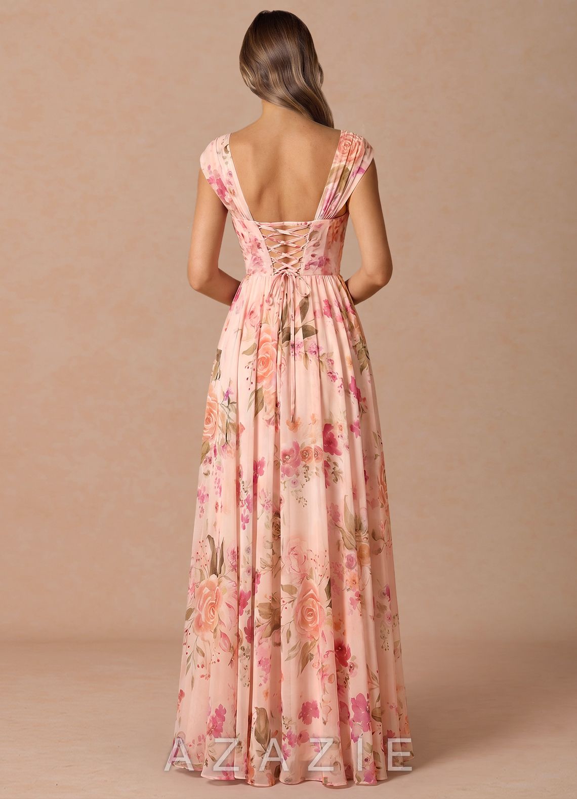 Hazel {color} Maxi Dress  sp_abstract_bouquet_floral_#111401