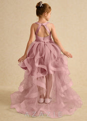 Azazie Julietta Dusty Rose Ball-Gown Convertible Tulle Dress