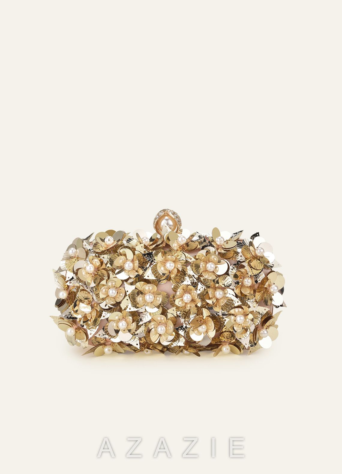 3D Floral Embellished Evening Clutch