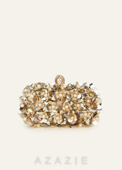 3D Floral Embellished Evening Clutch