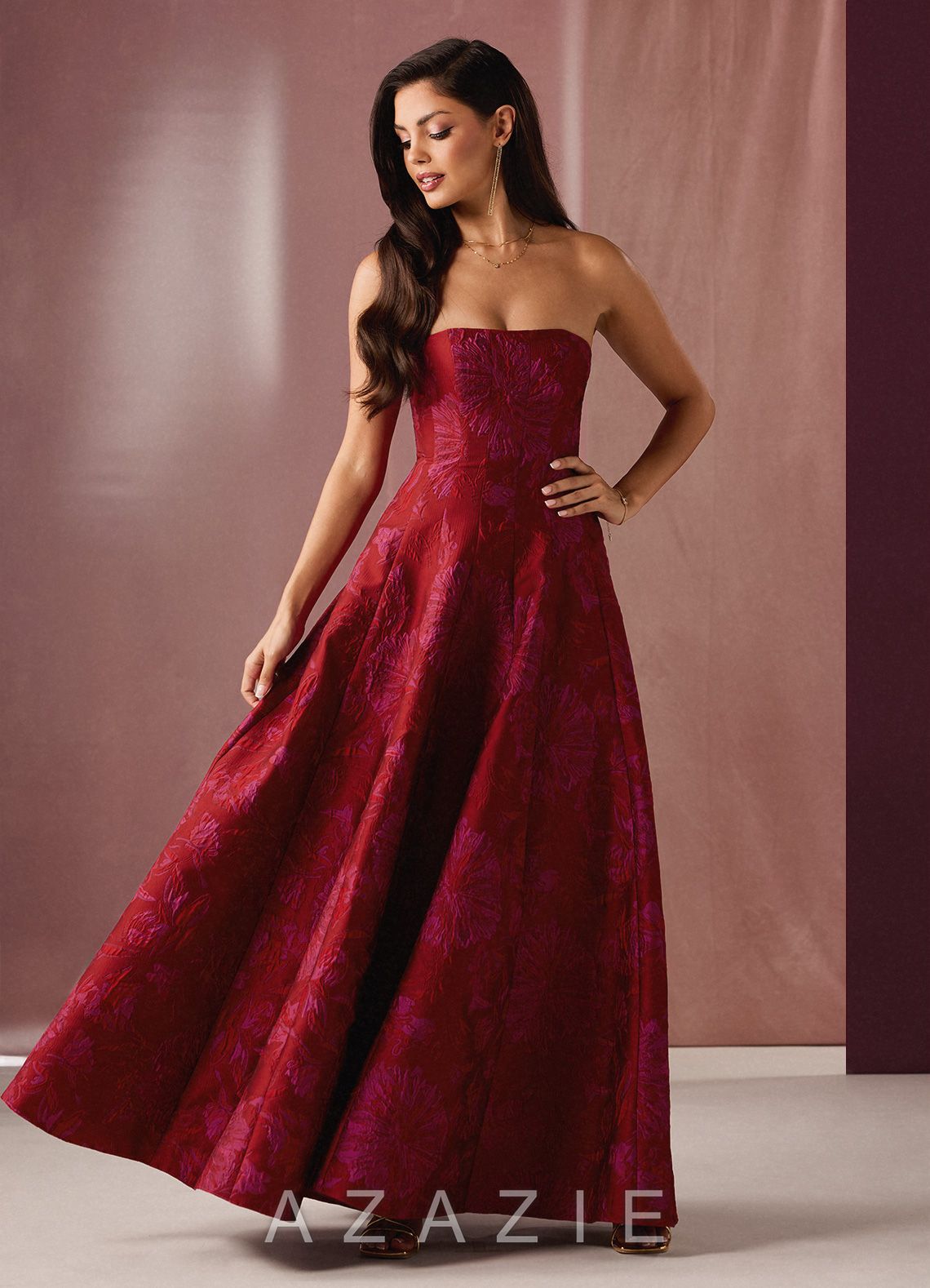 Mimmy {color} Gown  sp_red_hot_pink_#rhp134337