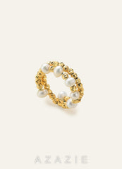 Pearl Beaded Wrap Ring