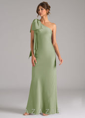 Azazie Capri Dusty Sage Mermaid One Shoulder Stretch Satin Dress dusty_sage