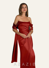Azazie Matching Color Metallic Satin Shawl