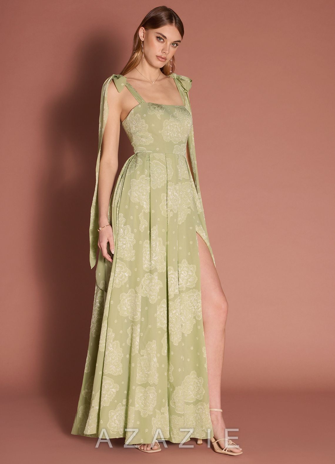 Anesa {color} Bow Maxi Dress  sp_celadon_#cn134718