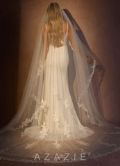 Timeless Floral Grace Lace Cathedral Veil