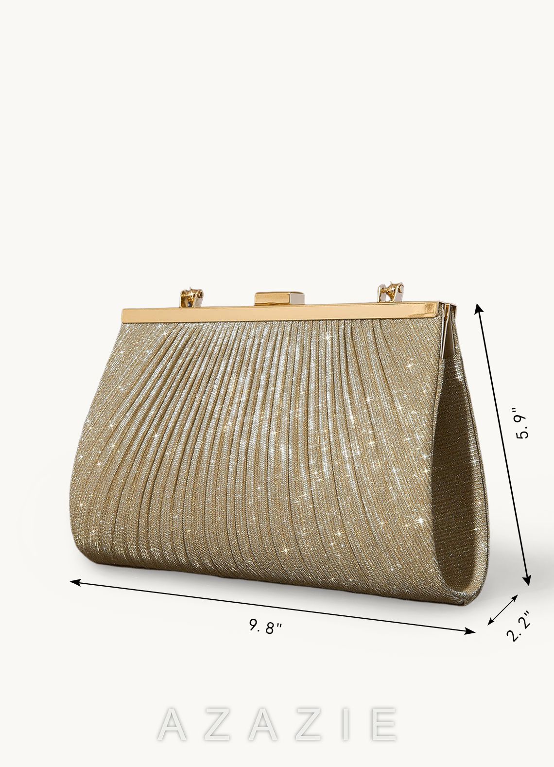 Glitter Pleated Handbag