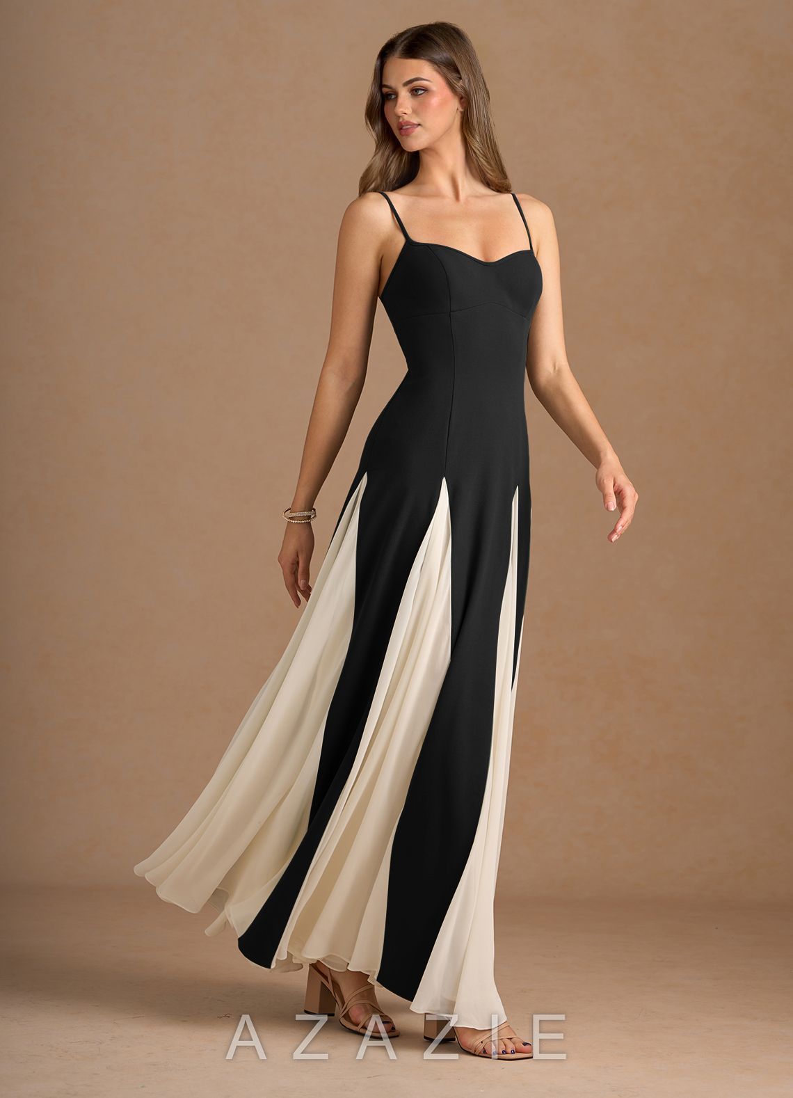 Liorne Black A Line Prom Dress