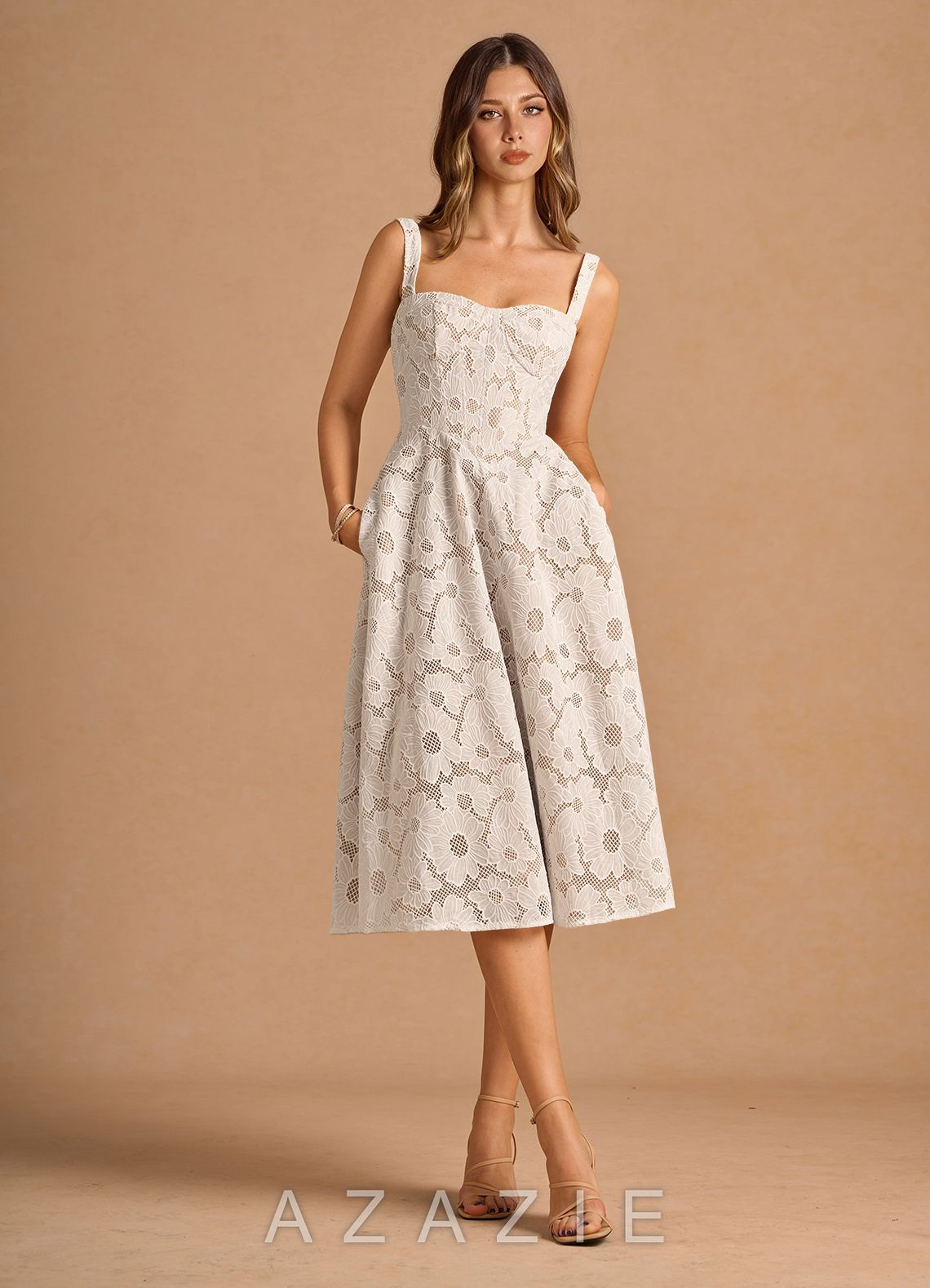 Liz {color} Midi Dress  white_#wt134112