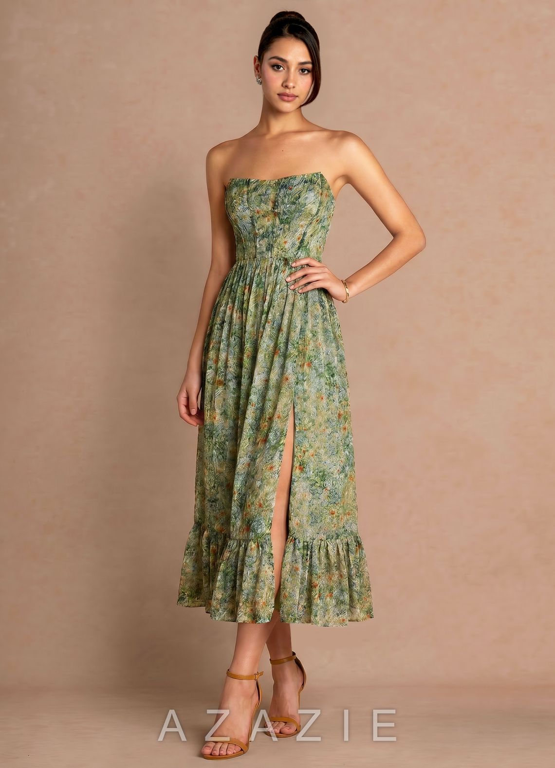 Portia {color} Midi Dress  sp_green_floral_#gf134901
