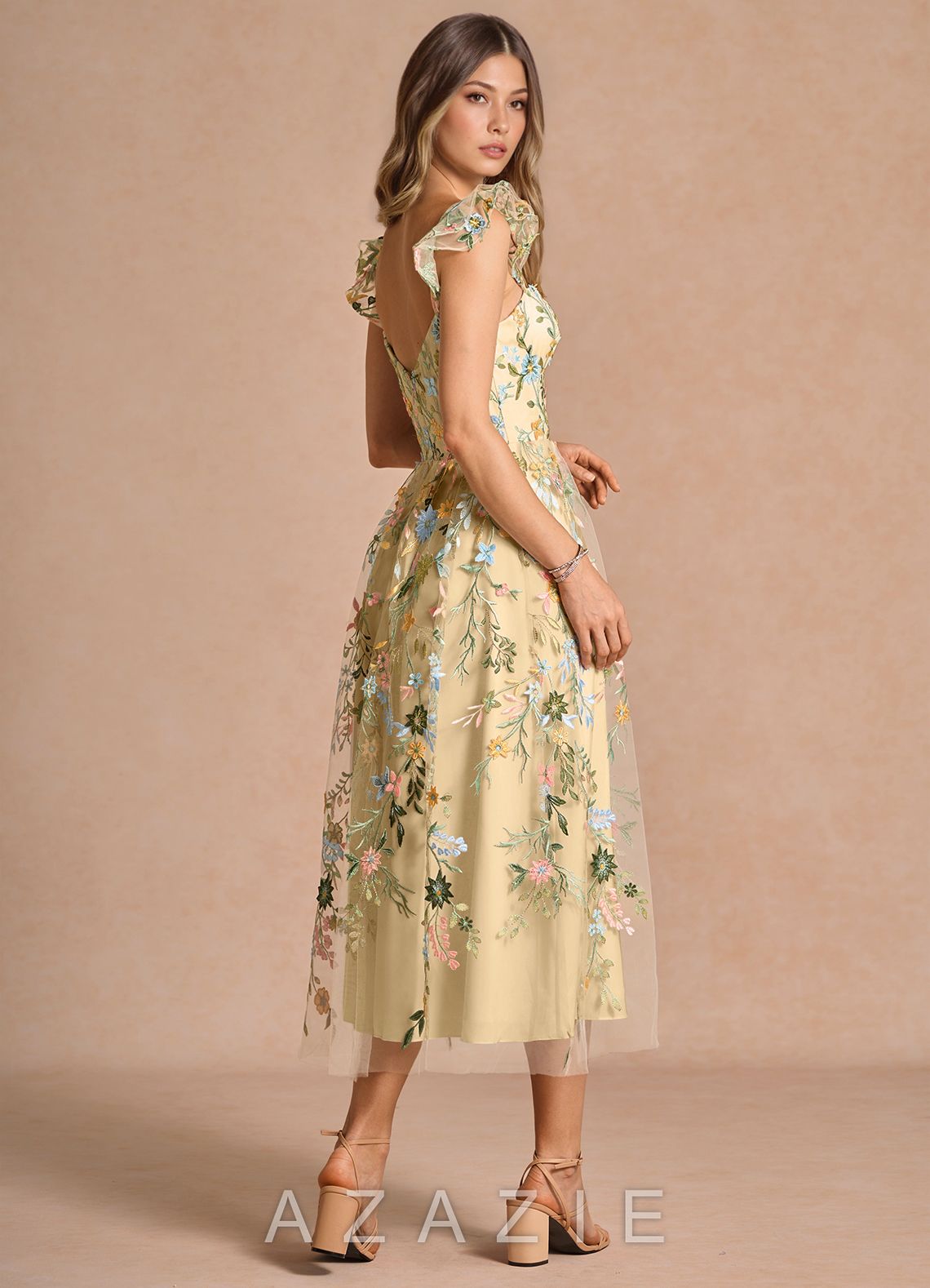 Denisse {color} Midi Dress  sp_lemon_multi_#lm134321