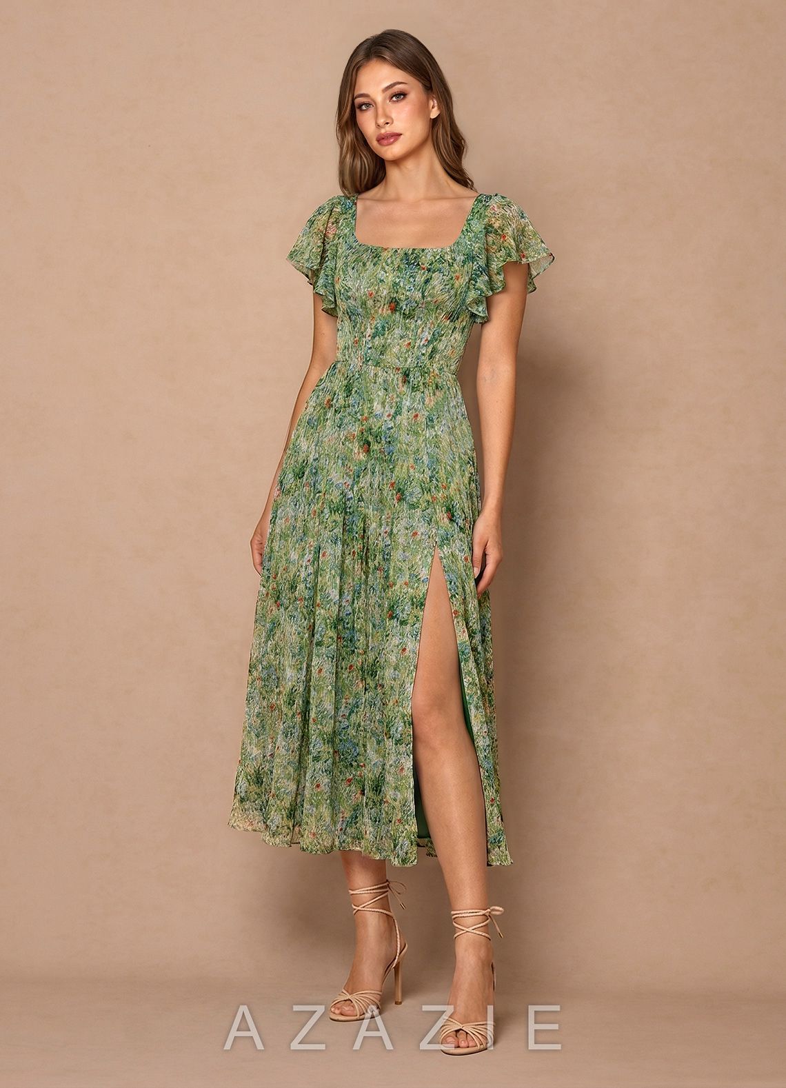Talia {color} Midi Dress  sp_green_floral_#gf134901