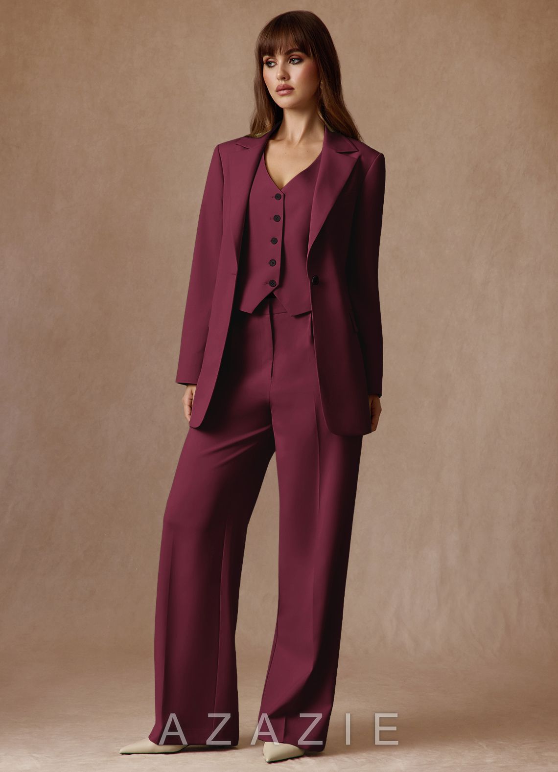 Rowan Burgundy Refined Weave Performance 2-Piece Suit