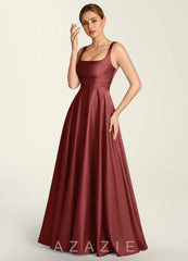 Margot Burnt Umber Satin Corset A-line Dress
