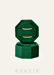 Wedding Day Velvet Ring Box  green