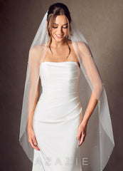 Jenna Pearl Waltz Length Veil  diamond_white