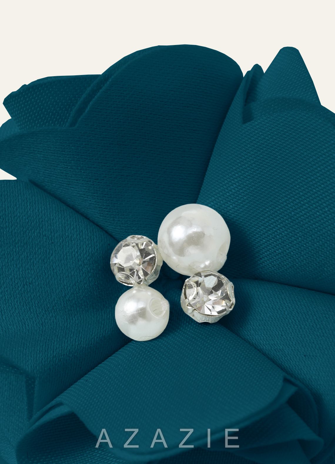 Four-Piece Matching Color Matte Satin Hair Clip Set