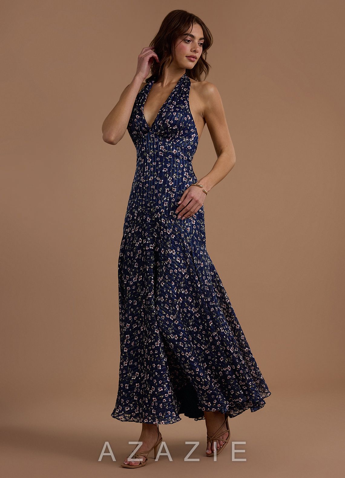 Dena {color} Maxi Dress  sp_floral_gingham_#fg134370