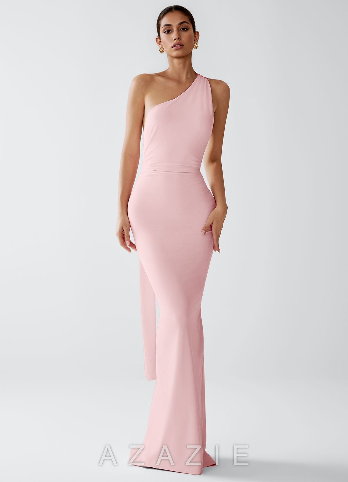 Lydia {color} Stretch Knit Maxi Dress  sp_powder_pink_#pp474