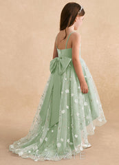 Azazie Celia Dusty Sage A-Line Spaghetti Strap Tulle Dress dusty_sage