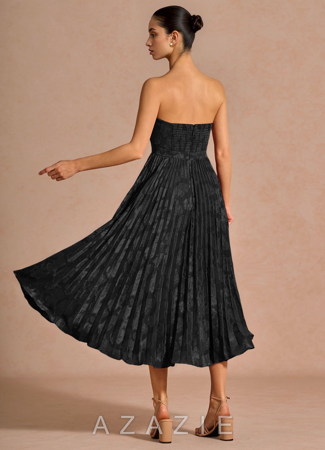 Coral {color} Midi Dress  sp_black_#bk134741