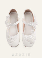 Butterfly And Pearl Girl's Flat Shoes